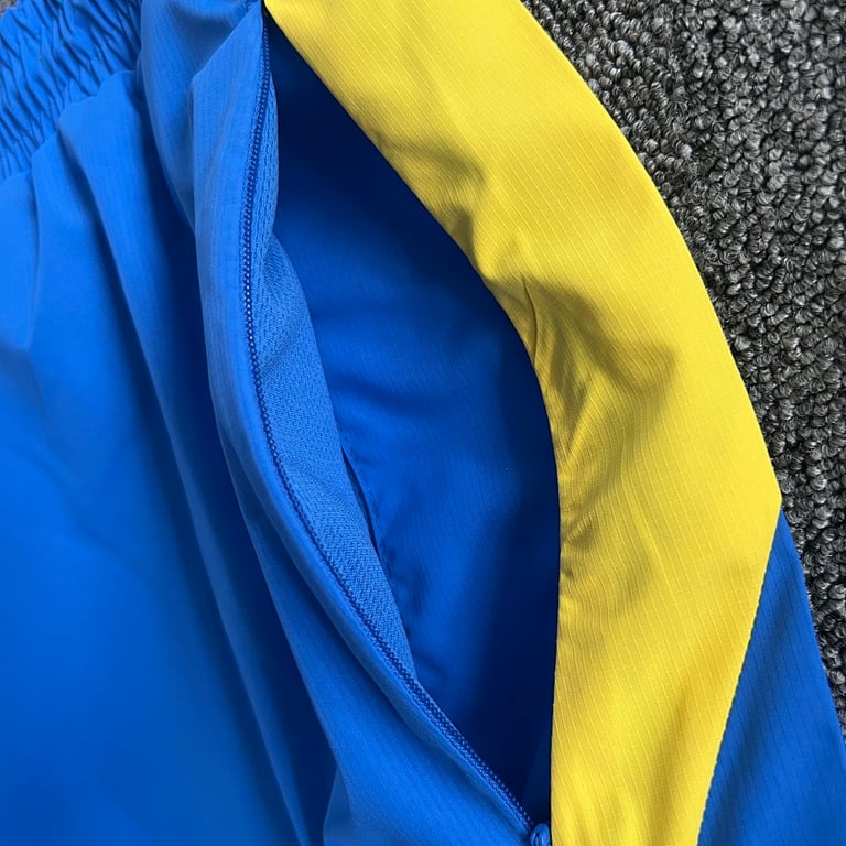 Syna World Vortex Track Shorts Blue/Yellow - 13