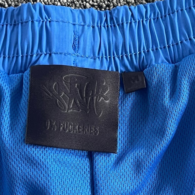 Syna World Vortex Track Shorts Blue/Yellow - 15