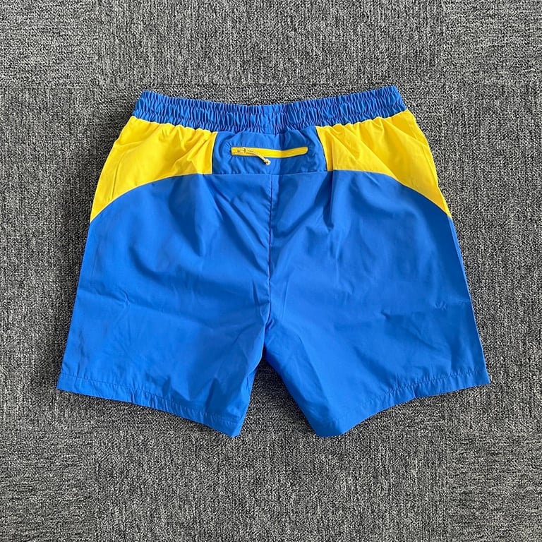 Syna World Vortex Track Shorts Blue/Yellow - 8