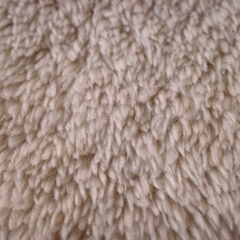 Derschutze Embroidered Fleece Hoodie Beige - 12