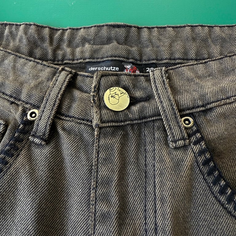 Derschutze Embroidered Jorts Light Brown - 11