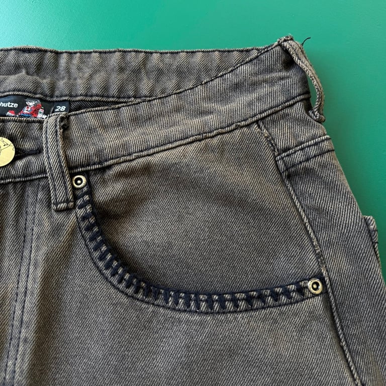 Derschutze Embroidered Jorts Light Brown - 14