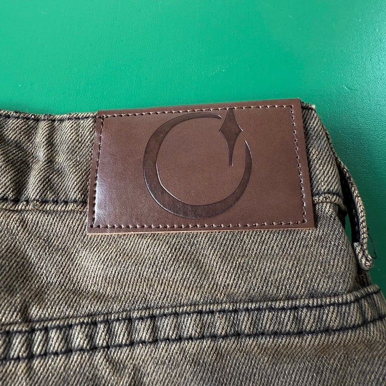 Derschutze Embroidered Jorts Light Brown - 6