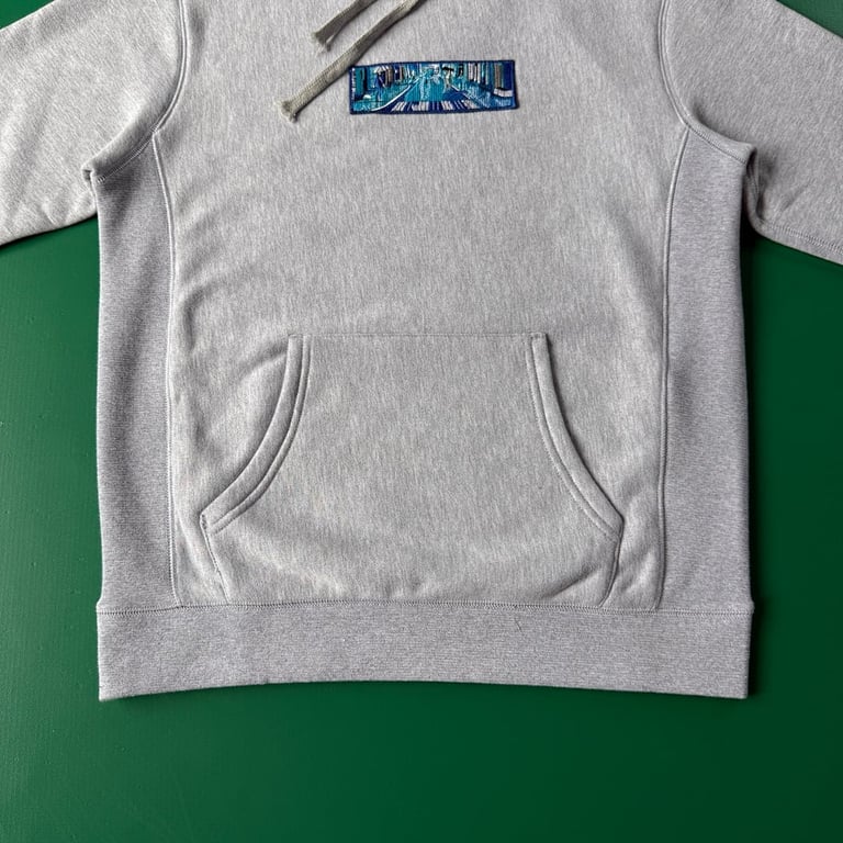 Derschutze Embroidered Cityscape Hoodie Grey - 3
