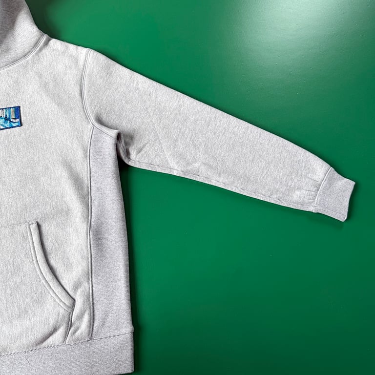 Derschutze Embroidered Cityscape Hoodie Grey - 6