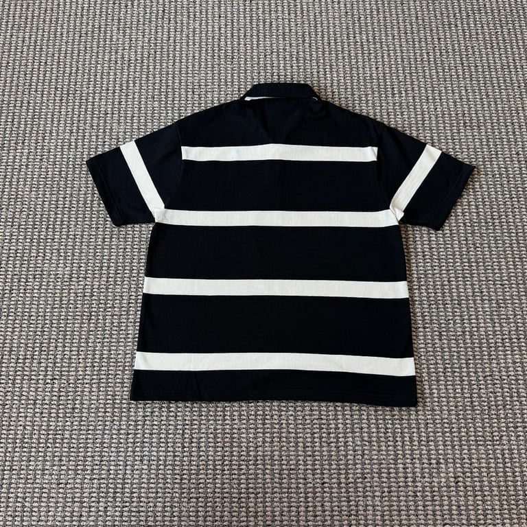 Derschutze Striped Embroidered Polo Black - 11