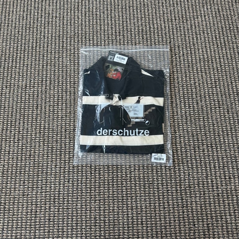 Derschutze Striped Embroidered Polo Black - 3