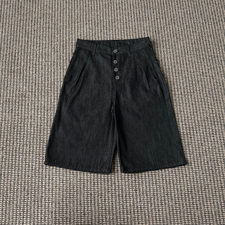 Derschutze Sakura Embroidery Denim Shorts - 7