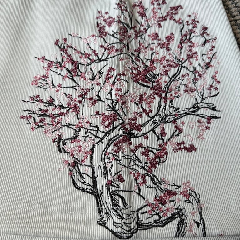 Derschutze Cherry Blossom Ribbed Tank Top - 12