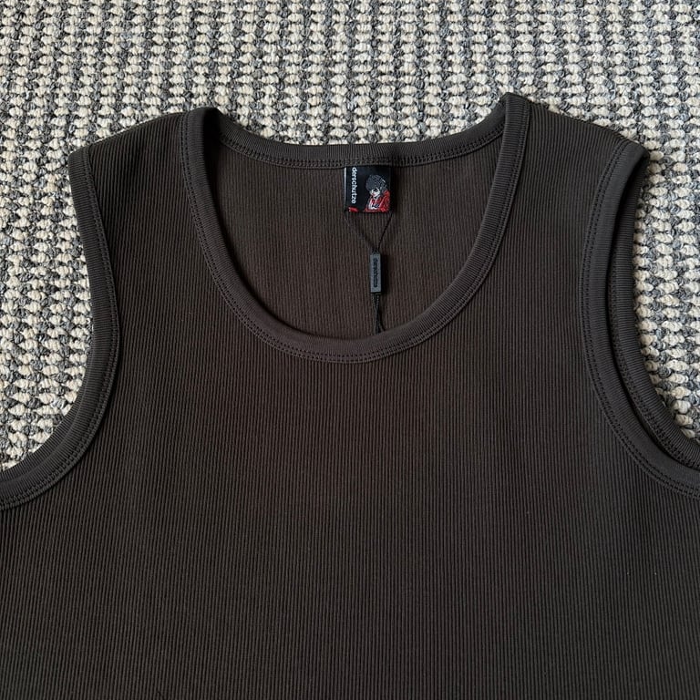 Derschutze Cherry Blossom Ribbed Tank Top - 16