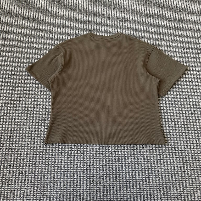 Derschutze Waffle Knit Embroidered Tee Brown - 10
