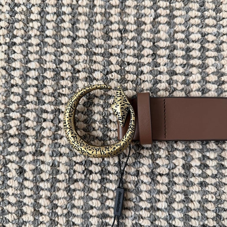 Derschutze Embroidered Brown Belt - 13