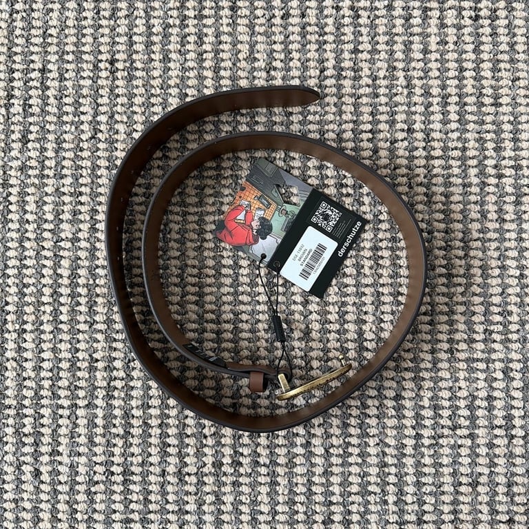Derschutze Embroidered Brown Belt - 3