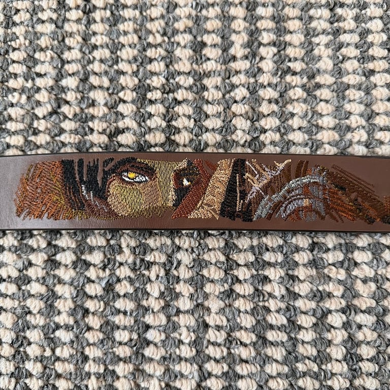 Derschutze Embroidered Brown Belt - 6