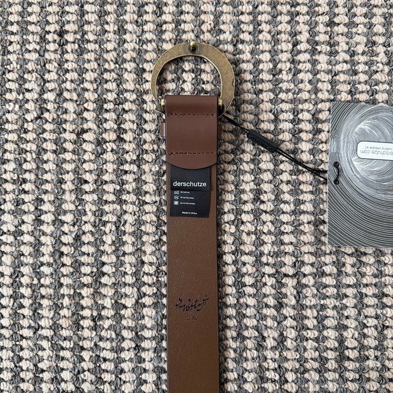 Derschutze Embroidered Brown Belt - 8