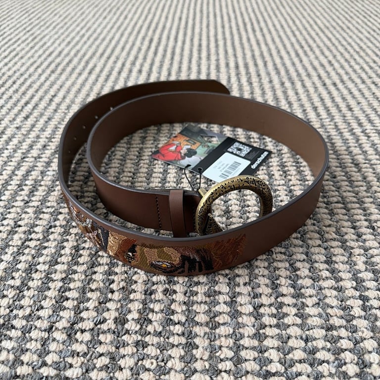Derschutze Embroidered Brown Belt - 9