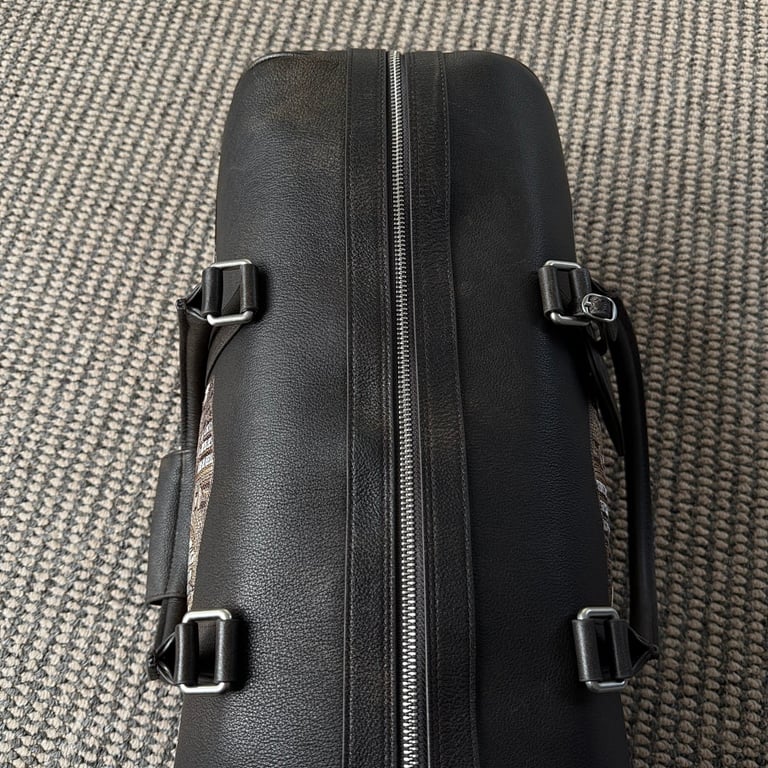Derschutze Embroidered Duffle Bag Brown - 17