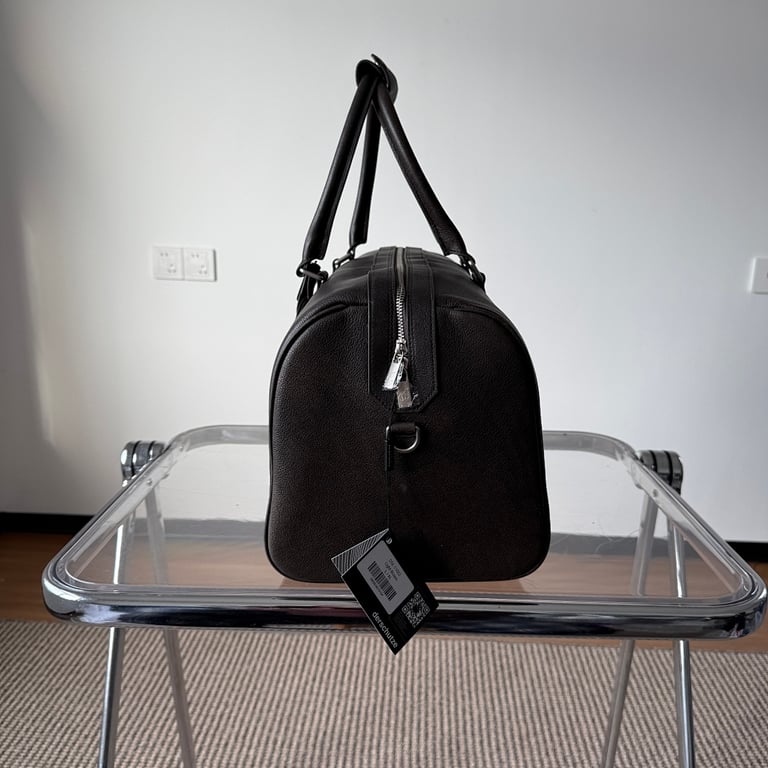 Derschutze Embroidered Duffle Bag Brown - 6