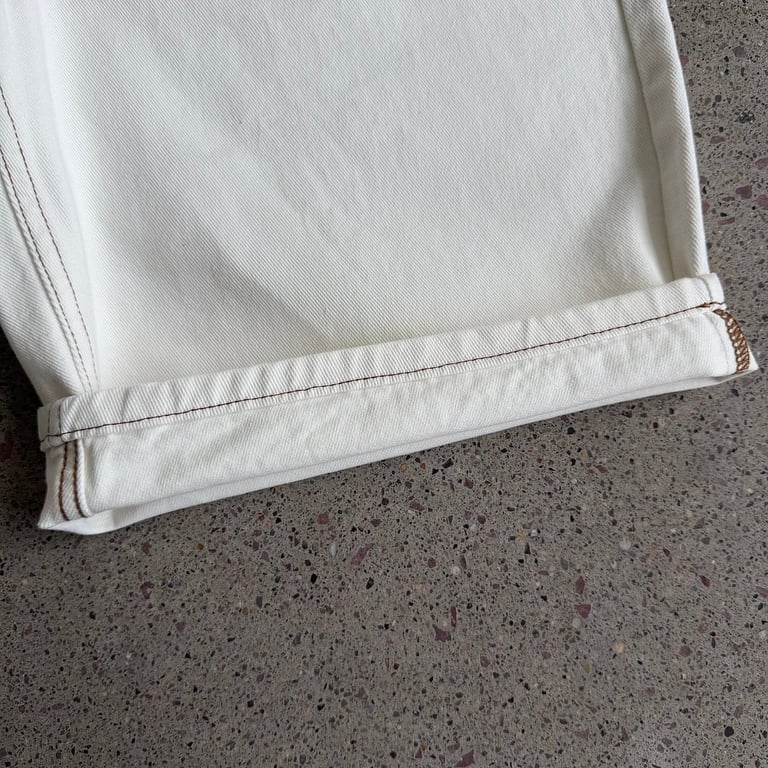 Derschutze Embroidered Denim Shorts Off White - 15