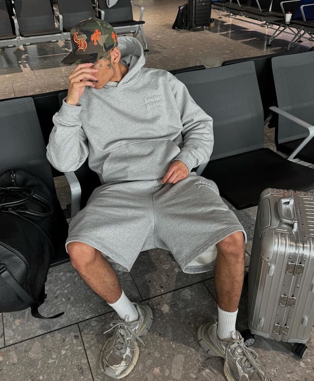 Broken Planet Grey Logo Shorts - 21