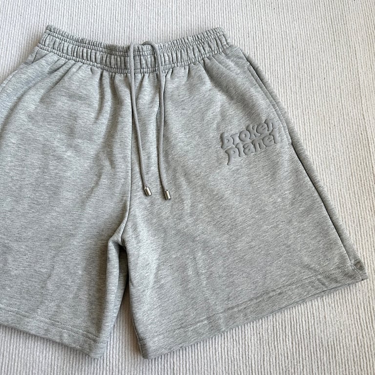 Broken Planet Grey Logo Shorts - 7