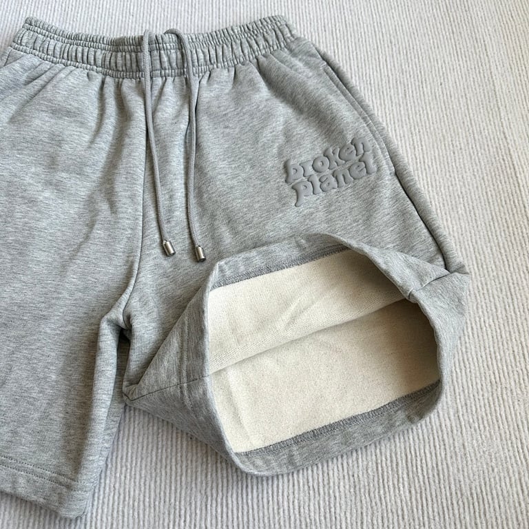 Broken Planet Grey Logo Shorts - 8
