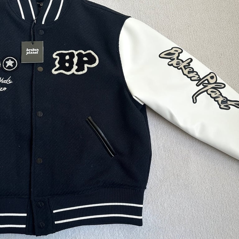 Broken Planet Varsity Jacket Black/White - 11