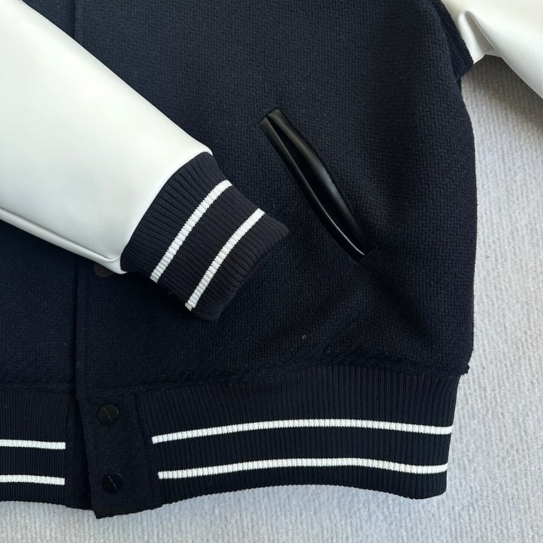 Broken Planet Varsity Jacket Black/White - 15