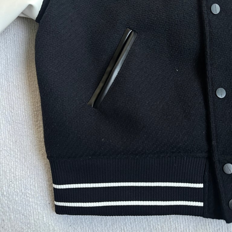Broken Planet Varsity Jacket Black/White - 19
