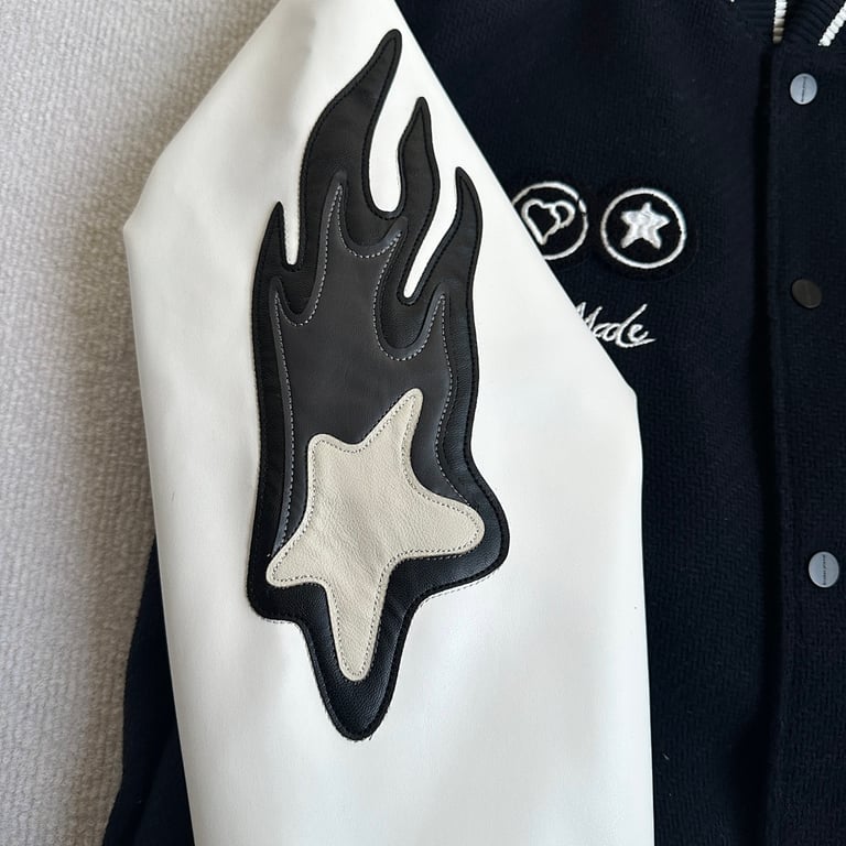 Broken Planet Varsity Jacket Black/White - 21