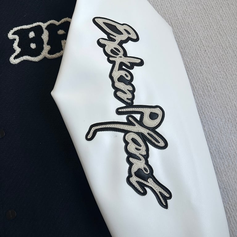 Broken Planet Varsity Jacket Black/White - 23