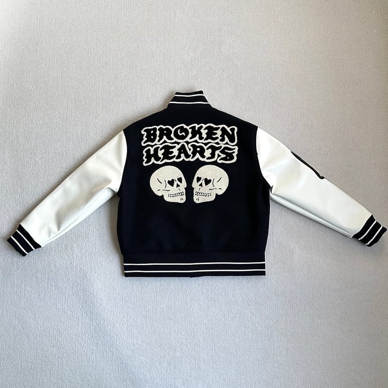 Broken Planet Varsity Jacket Black/White - 28