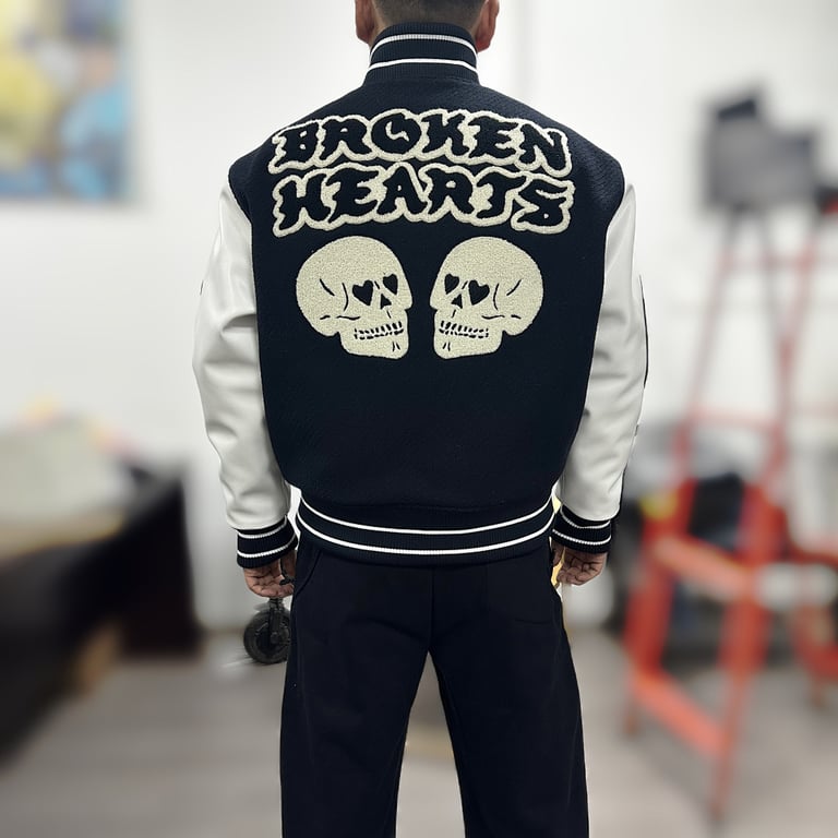 Broken Planet Varsity Jacket Black/White - 4
