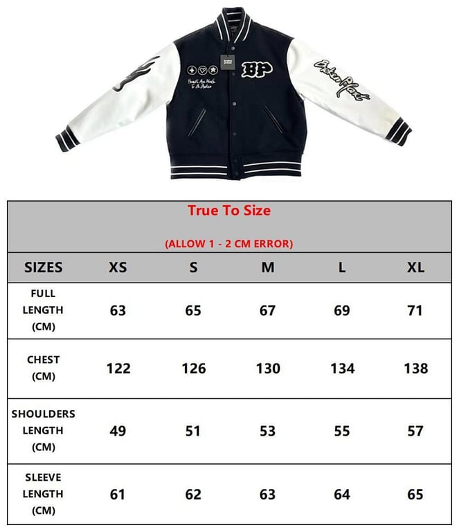 Broken Planet Varsity Jacket Black/White - 5