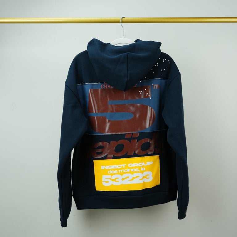 Sp5der Adult Hoodie Navy - 3