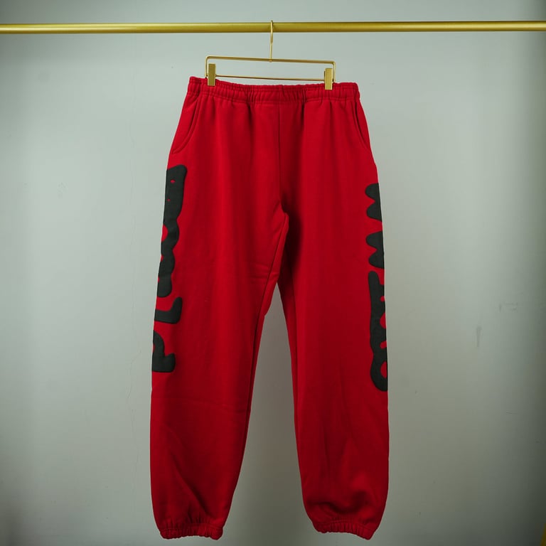 Sp5der Beluga Sweatpants Red - 5