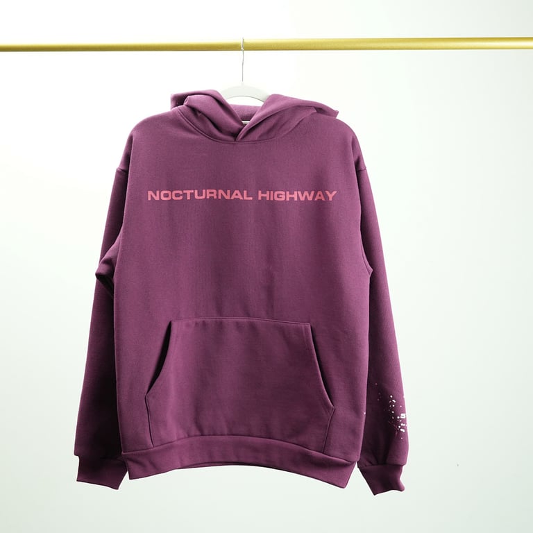 Sp5der Nocturnal Highway Hoodie Dark Purple - 13