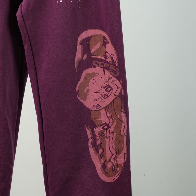 Sp5der Nocturnal Highway Sweatpant Dark Purple - 17