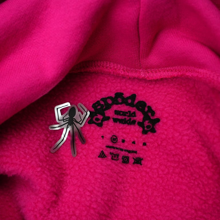 Sp5der P*NK V2 Hoodie Pink - 17