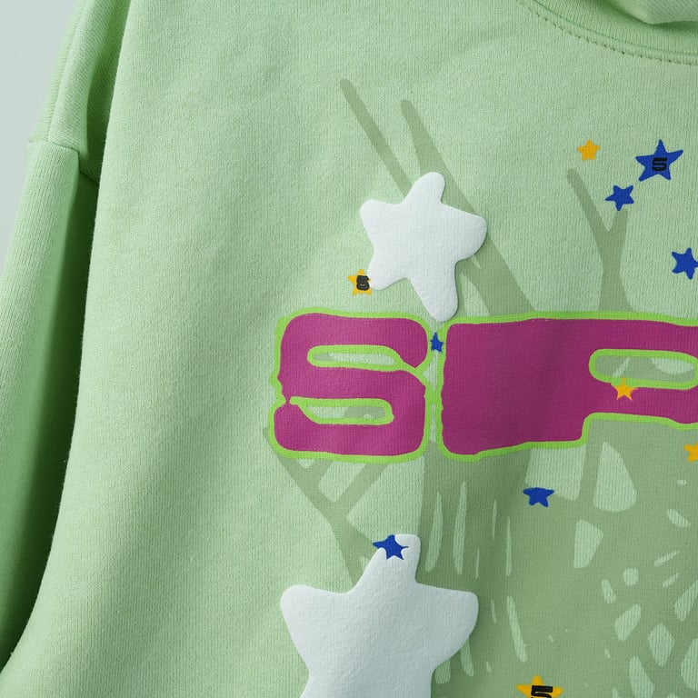 Sp5der SP5 Mint Hoodie - 14