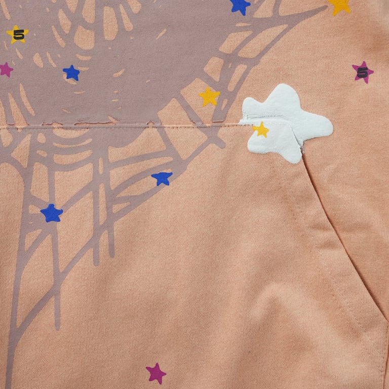 Sp5der SP5 Bellini Hoodie Peach - 11