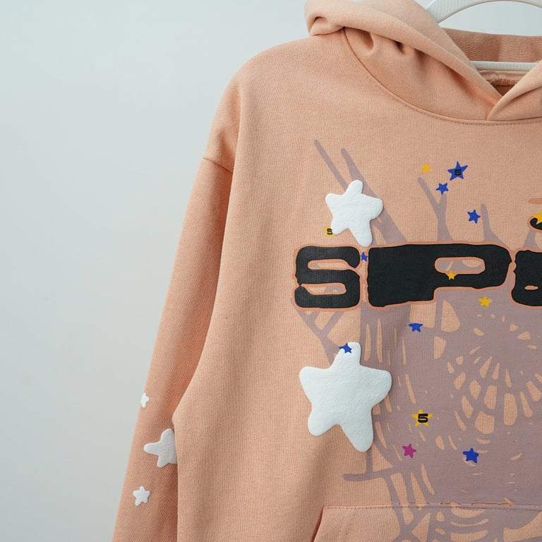 Sp5der SP5 Bellini Hoodie Peach - 17