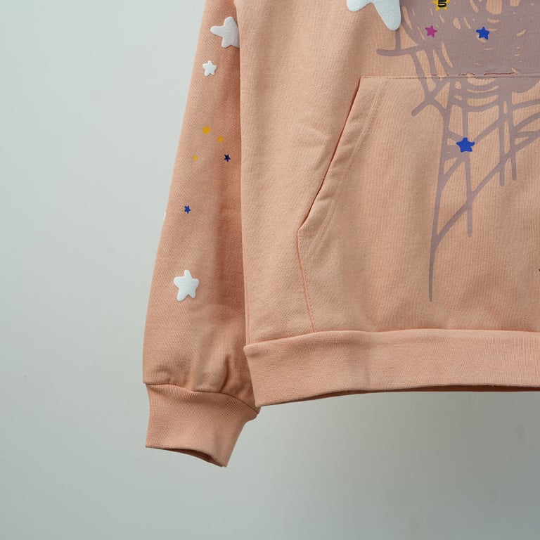 Sp5der SP5 Bellini Hoodie Peach - 19