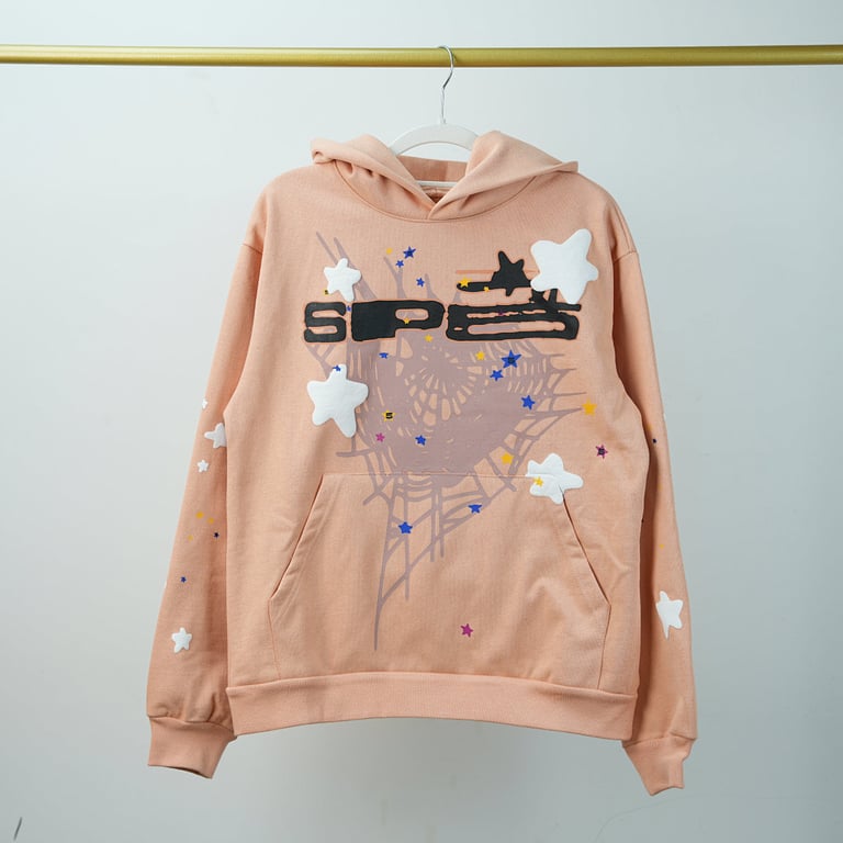 Sp5der SP5 Bellini Hoodie Peach - 21
