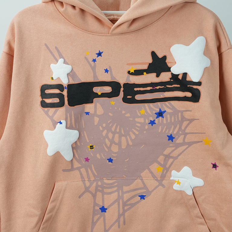 Sp5der SP5 Bellini Hoodie Peach - 7