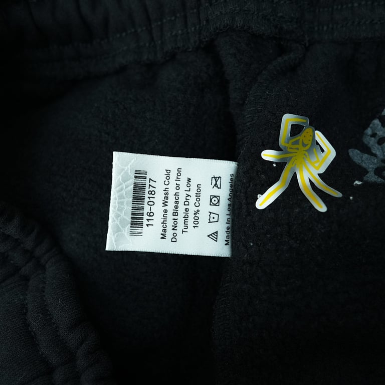 Sp5der Beluga Sweatpants Onyx/Yellow - 3
