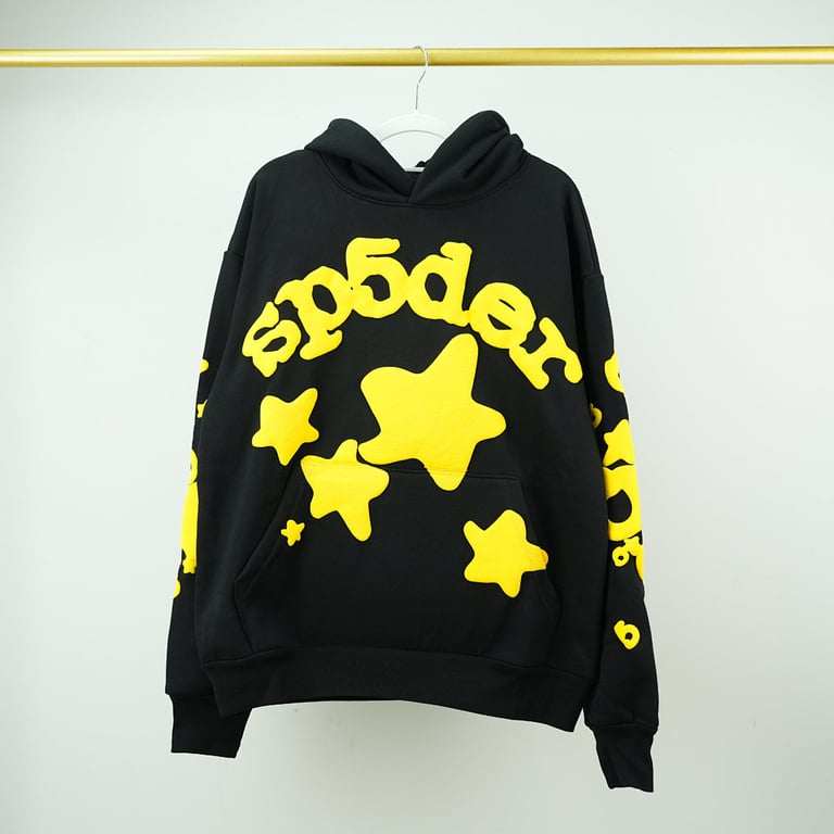 Sp5der Beluga Hoodie Onyx/Yellow - 10