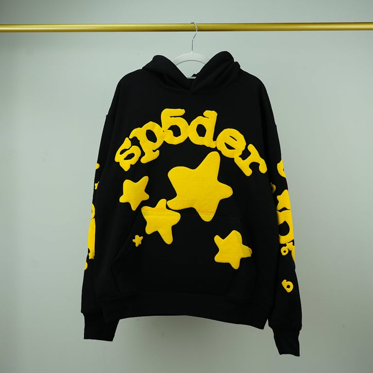 Sp5der Beluga Hoodie Onyx/Yellow - 11