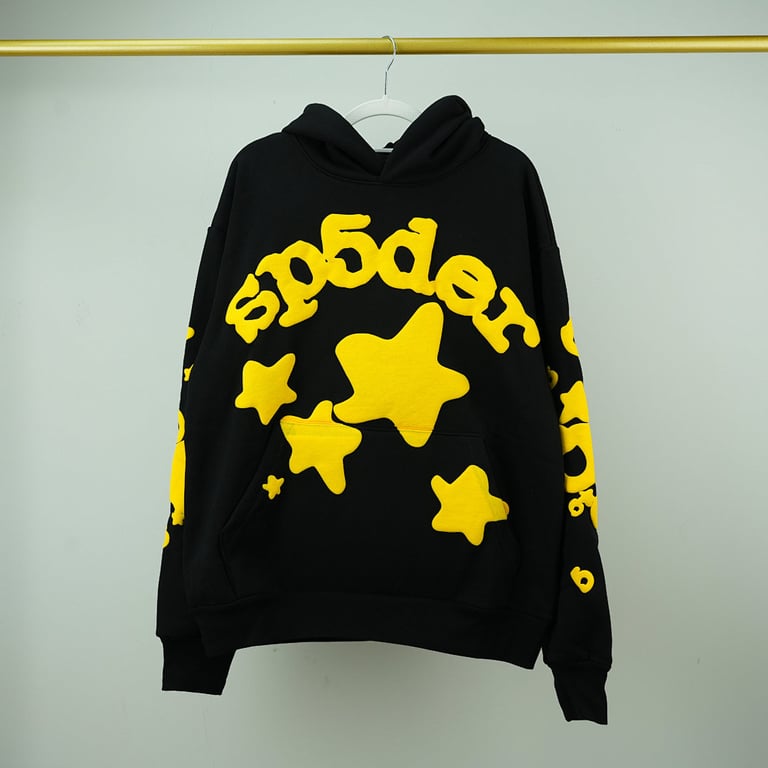 Sp5der Beluga Hoodie Onyx/Yellow - 12