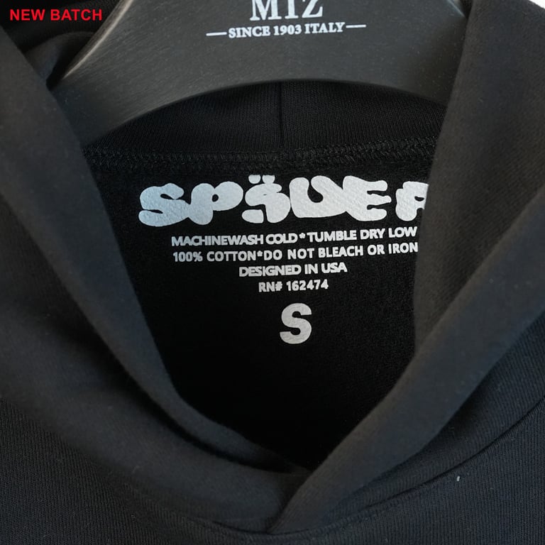 Sp5der OG Rhinestone Logo Hoodie Black - 14